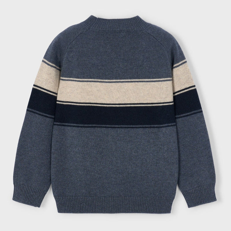 Stripes Knit Jumper - Steel by Mayoral - FINAL SALE