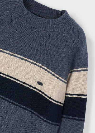 Stripes Knit Jumper - Steel by Mayoral - FINAL SALE