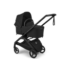 Black stroller on a transparent background