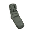 Green baby stroller footmuff on a white background
