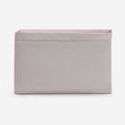 Rectangular light gray planter on a white background