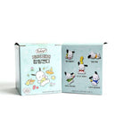 Two cartoon character boxes on a white background