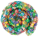 Colorful slime with mushroom shapes on a white background