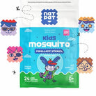 Package of NatPat Kids Mosquito Repellent Stickers with colorful illustrations on a white background.