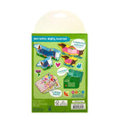 Packaging of mini notes with illustrations and text on a white background
