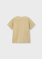 Beige t-shirt on a white background