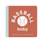 Book cover of 'Baseball Baby' with a baseball illustration on a red background