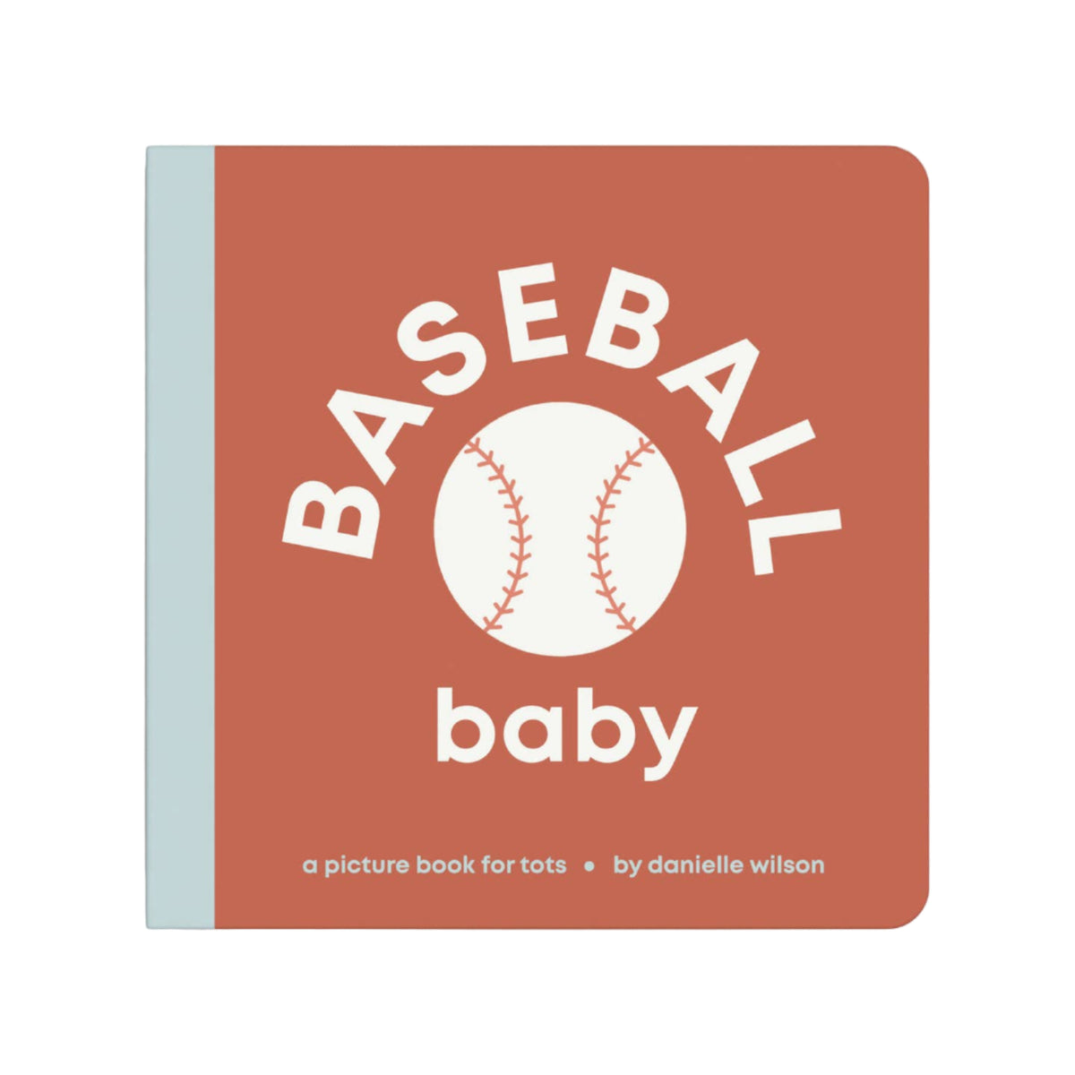 Book cover of 'Baseball Baby' with a baseball illustration on a red background