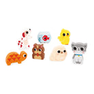 Set of small animal figurines on a white background