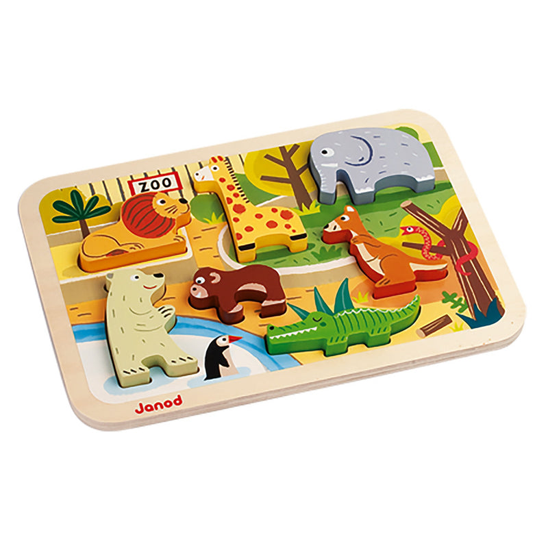 Chunky Wooden Puzzle - Zoo by Janod