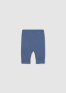 Blue baby pants on a light gray background