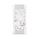 Lulujo swaddle blanket packaging with illustrated design on a white background