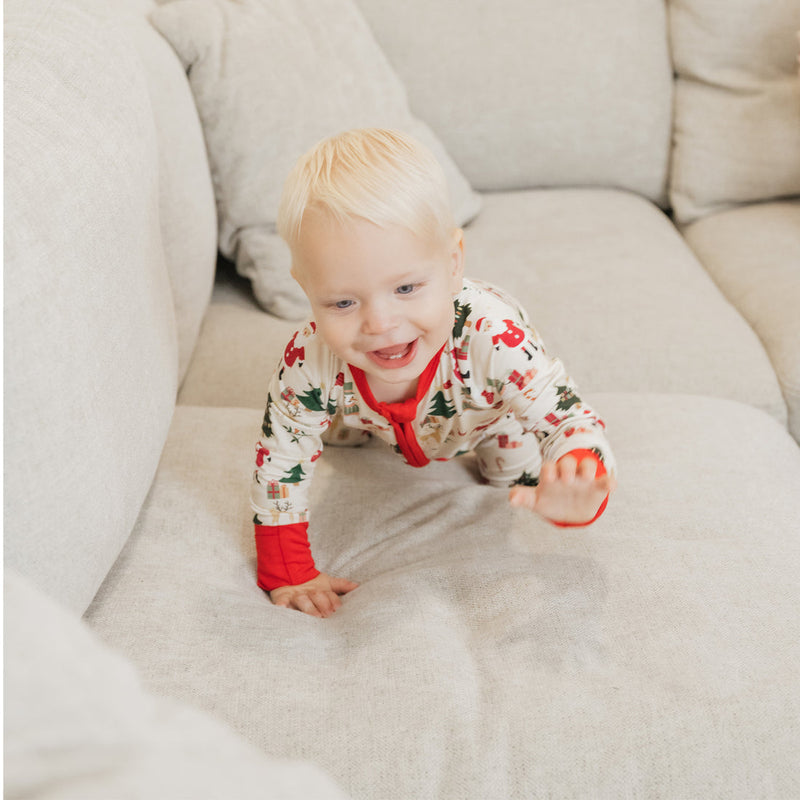 Cozy Christmas Bamboo Convertible Baby Pajamas by Emerson and Friends