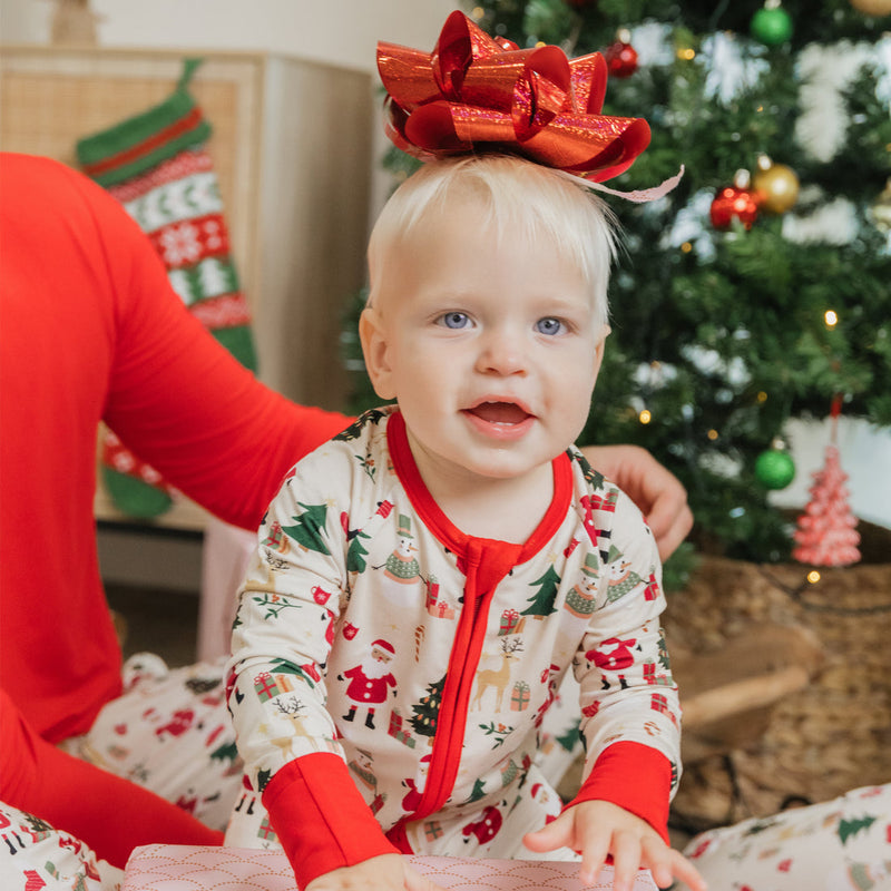 Cozy Christmas Bamboo Convertible Baby Pajamas by Emerson and Friends