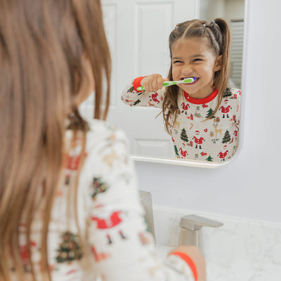 Cozy Christmas Bamboo Long Sleeve Kids Pajama Pants Set by Emerson and Friends