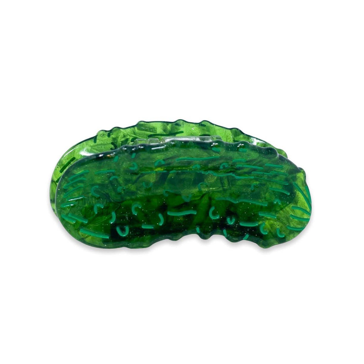 Green glass ashtray on a white background
