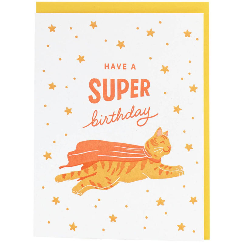 Super Cat Birthday Card by Smudge Ink