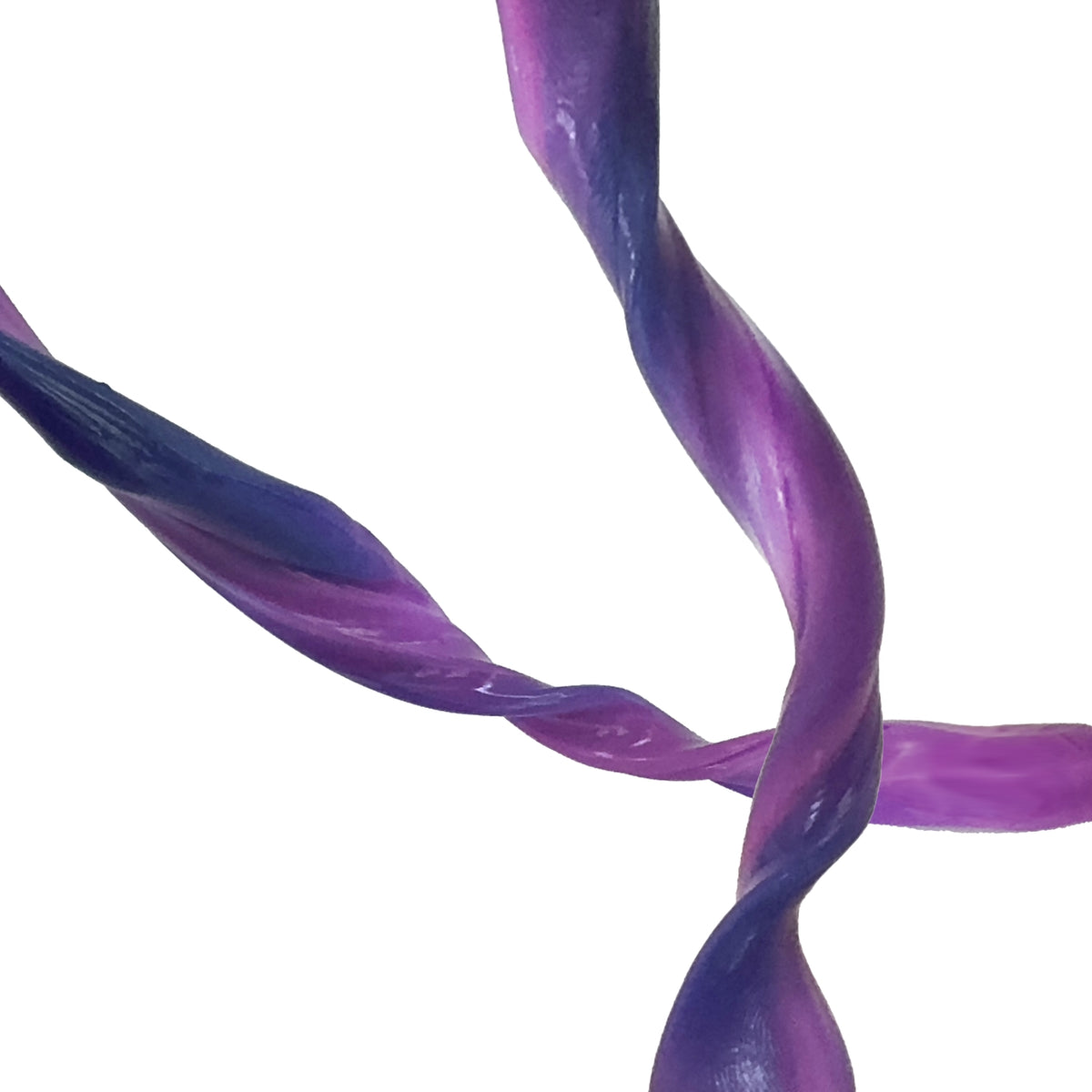 Close-up of purple ribbon on a white background