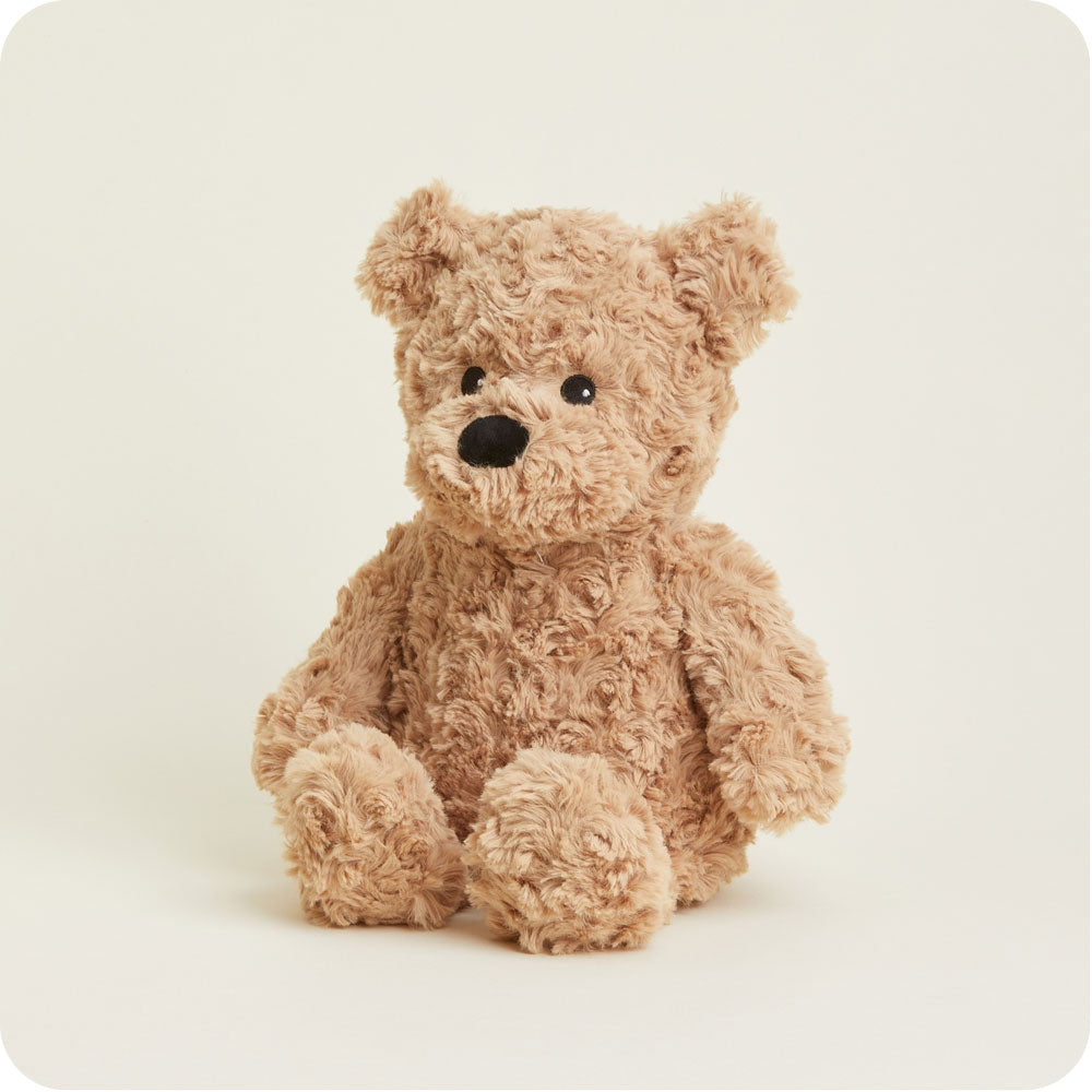 Plush teddy bear on a beige background