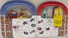 Educational children's book page about ice hockey with illustrations and text.