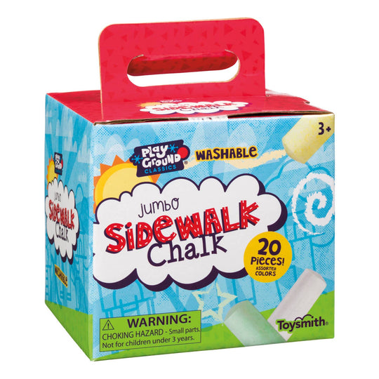 Playground Classics Jumbo Sidewalk Chalk, Assorted Colors by Toysmith