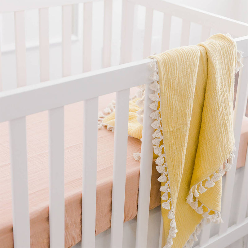 6 Layer Muslin Blanket - Ochre by Crane Baby
