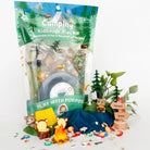 Camping-themed KidDough play kit with toys and accessories on a white background