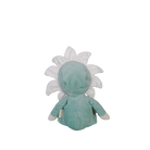 Plush toy resembling a flower with a light blue center on a white background