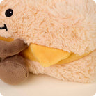 Close-up of a plush toy with a neutral background