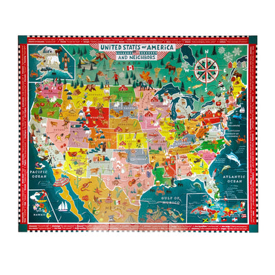 48 Piece Giant Puzzle - USA Map by Eeboo