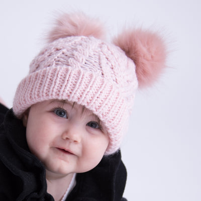 Fluffer Beanie Hat - Blush Pink by Huggalugs
