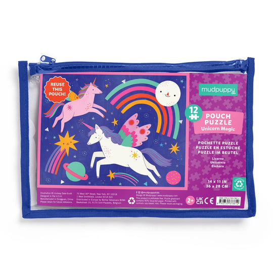 Unicorn Magic 12-Piece Pouch Puzzle by Mudpuppy