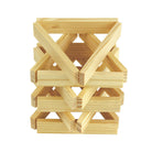 Stack of wooden crates on a white background