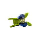 Toy turtle with green shell and blue top on a white background