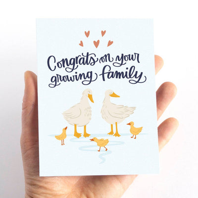 Congrats on Your Growing Family Duckling Card by Pedaller Designs