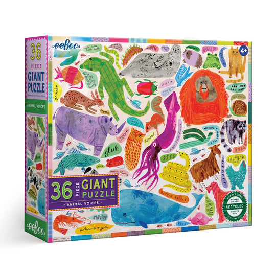 Animal Voices 36 Piece Giant Puzzle by Eeboo