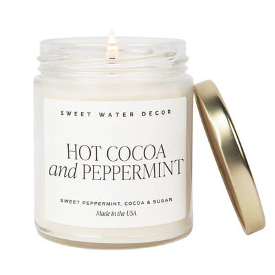 9oz Soy Candle - Hot Cocoa and Peppermint by Sweet Water Decor