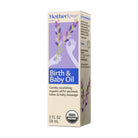 Box of Motherlove Birth & Baby Oil on a white background