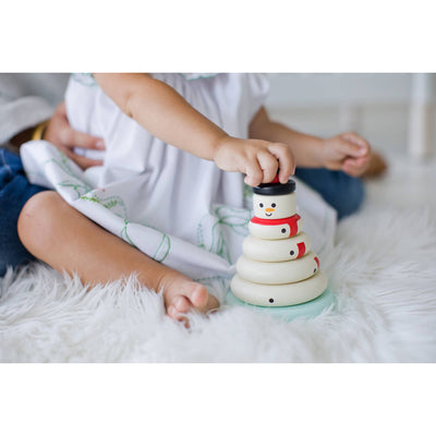 Wooden Snowman Stacking Toy Set by Pearhead