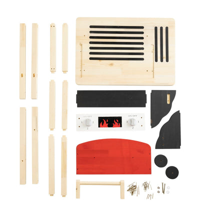Jr Grill Master's Wooden BBQ Grill Set with Accessories by HearthSong