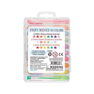 Mini Doodlers Fruity Scented Gel Pens - Set of 20 by OOLY