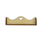 Wooden headboard with a heart-shaped cutout on a white background