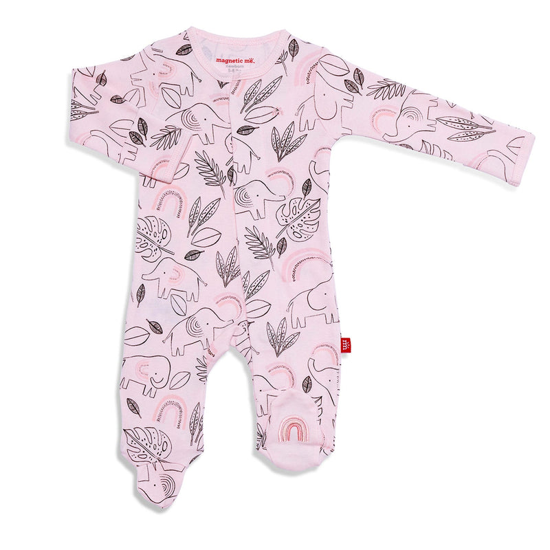 Ellie Go Lucky Pink Organic Cotton Footie by Magnetic Me