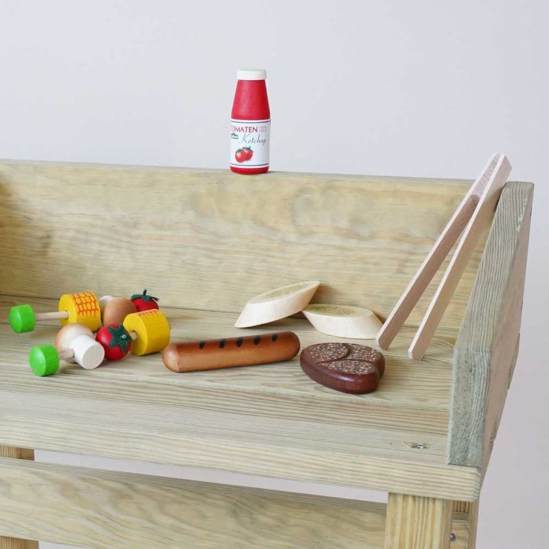 Grill Party Wooden Play Food Set (14 Pieces) by Erzi