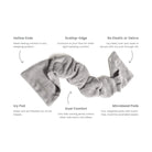 Gray headband with features highlighted on a white background