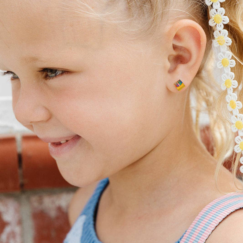 Crayons Earrings by Pip Pop Post