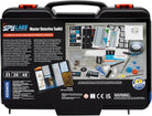 Spy Labs Master Detective Toolkit packaging with various components and text on a black background
