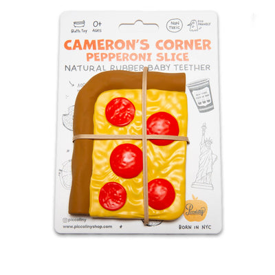 Cameron’s Corner Pepperoni Slice Teether by PiccoliNY