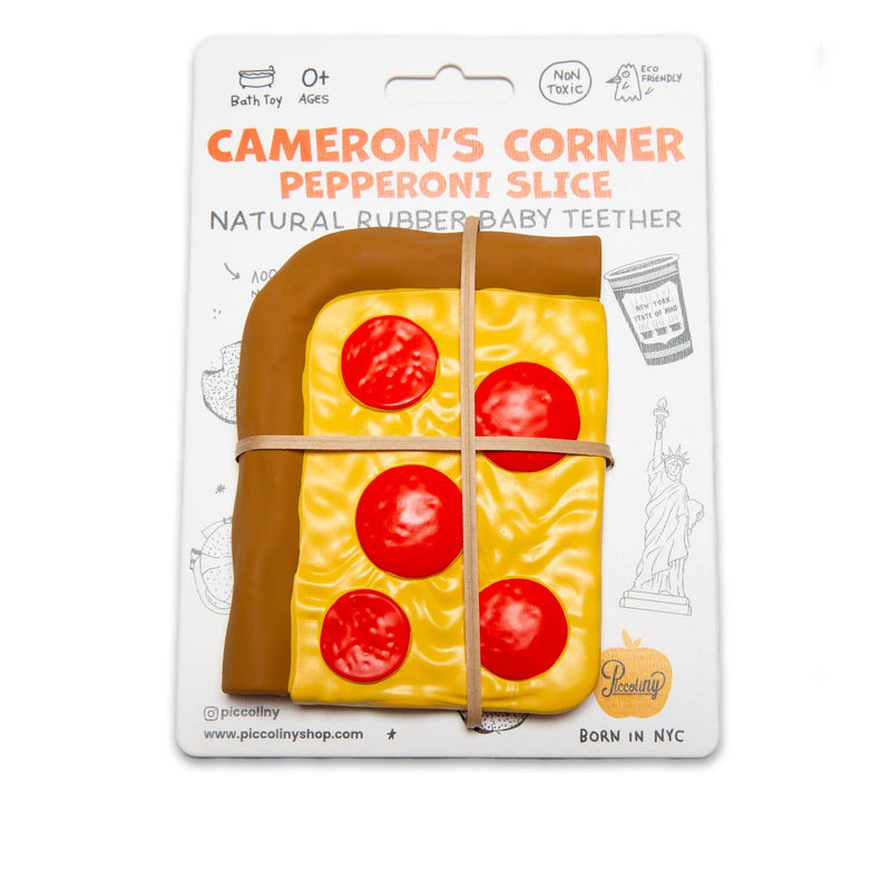 Cameron’s Corner Pepperoni Slice Teether by PiccoliNY