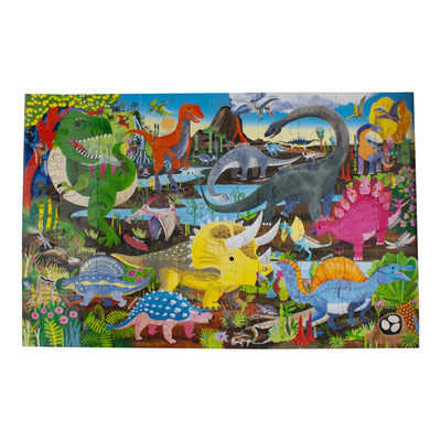 100 Piece Puzzle - Land of Dinosaurs by Eeboo